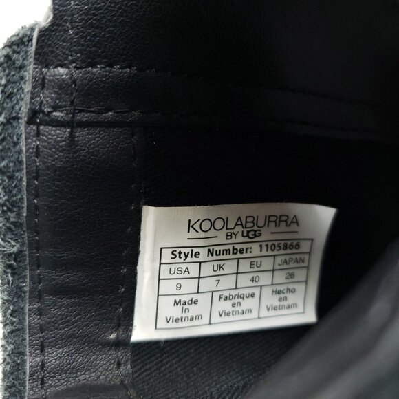 Koolaburra By UGG Womens Black Suede Ankle Boots With Block Heel Size 9 - Picture 8 of 9